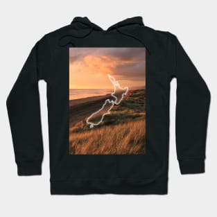 New Zealand Country Map | Luminous Landscapes Hoodie